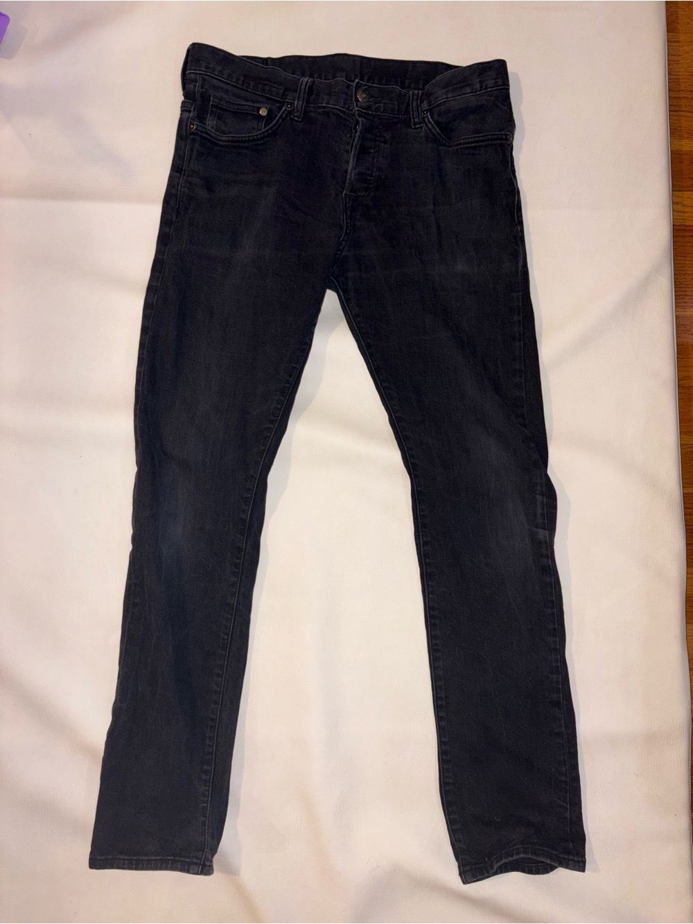 H&M Men's Black Wash Skinny Jeans